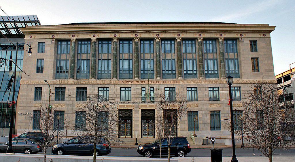 William J. Nealon Federal Building housing the U.S. Post Office and Court House on Washington Avenue.