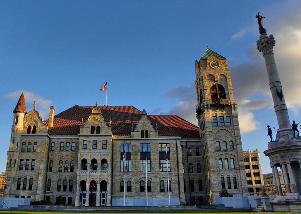 Facade  of Lackawanna County Courthouse. Vi took this picture.