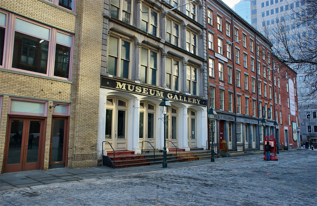 Row of old buildings on Water Street.