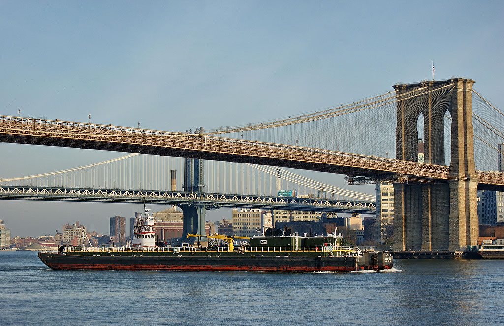 Barge on East River.